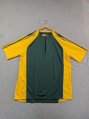 Mondetta 1/4 Zip Curling Shirt Men's 3XLT Green Yellow Mondtech Dry